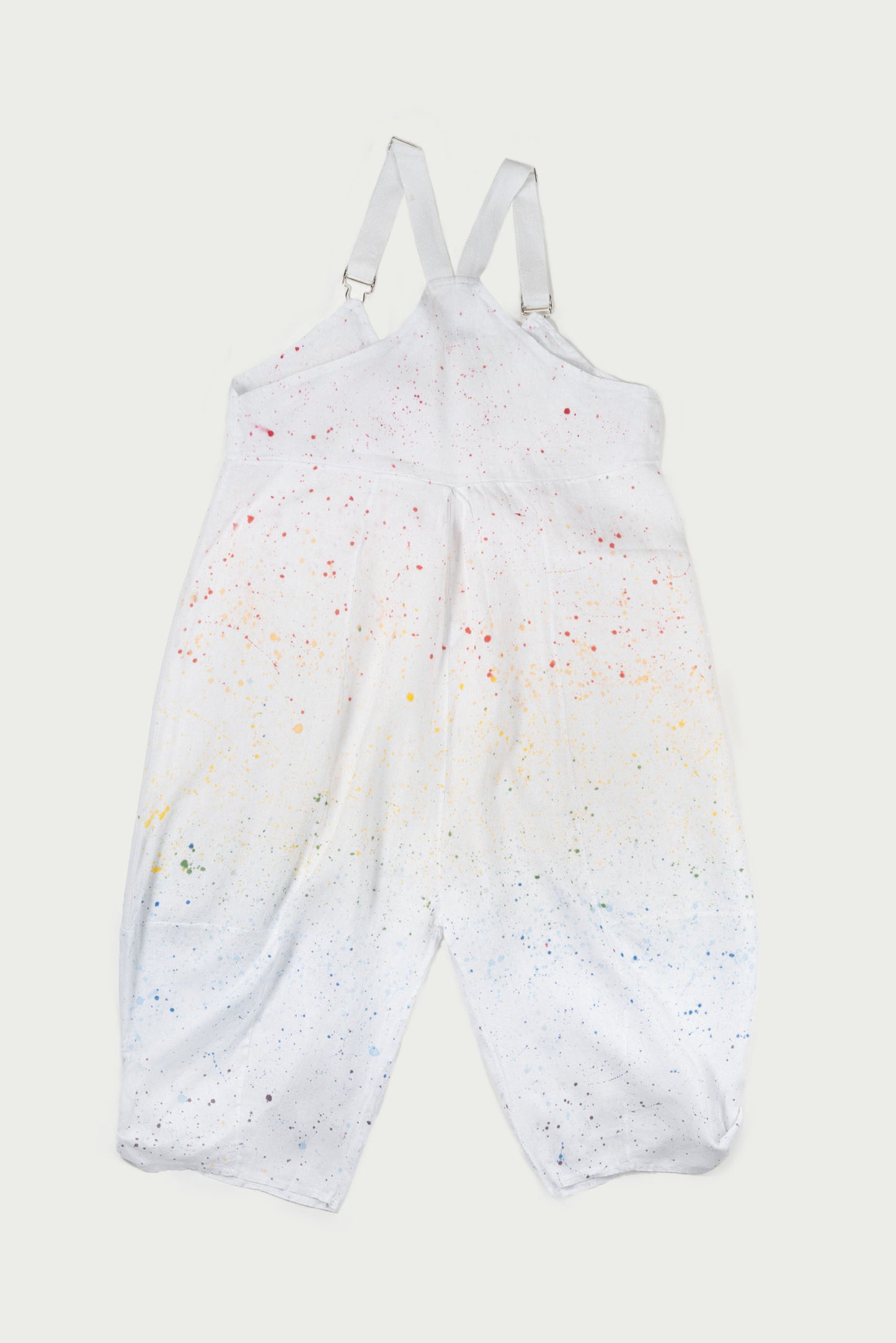 Rainbow Linen Jumpsuit - White (One-Size)